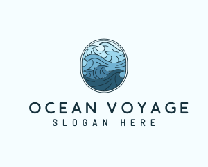 Ocean Tide Wave logo design