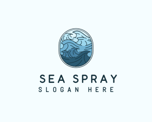 Ocean Tide Wave logo design