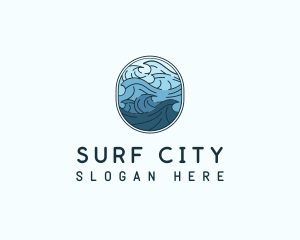 Ocean Tide Wave logo design