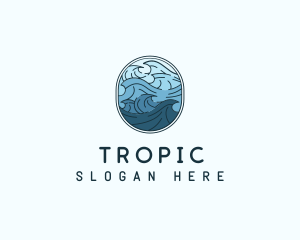 Ocean Tide Wave logo design