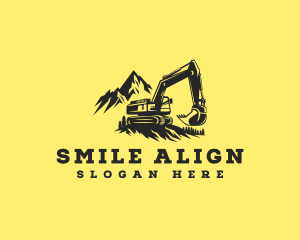 Excavator Digging Equipment Logo