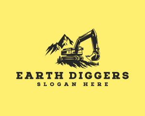 Digging - Excavator Digging Equipment logo design