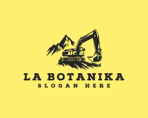Backhoe - Excavator Digging Equipment logo design
