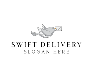 Delivery - Bird Mail Delivery logo design