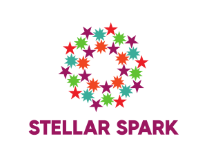 Supernova - Colorful Star Pattern logo design