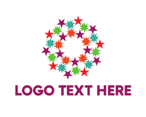 Scrapbook - Colorful Star Pattern logo design