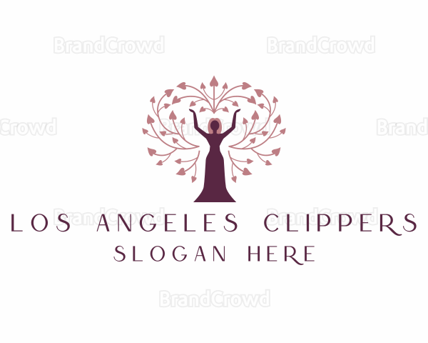 Woman Heart Tree Logo