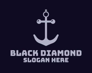 Anchor Diamond Ring logo design