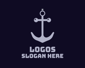 Naval - Anchor Diamond Ring logo design