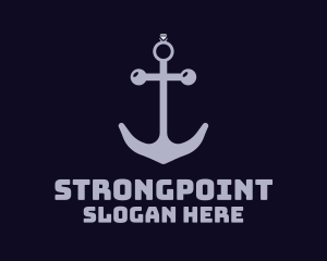 Ship - Anchor Diamond Ring logo design