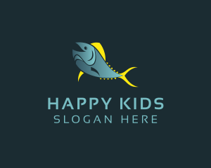 Happy Tuna Fish logo design