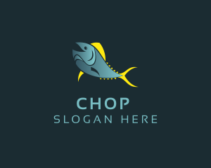 Sea Creature - Happy Tuna Fish logo design