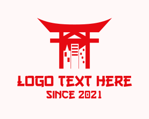 Asian - City Temple Shrine logo design