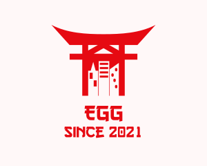 Chinese - City Temple Shrine logo design