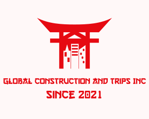 Oriental - City Temple Shrine logo design