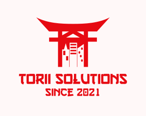 Torii - City Temple Shrine logo design