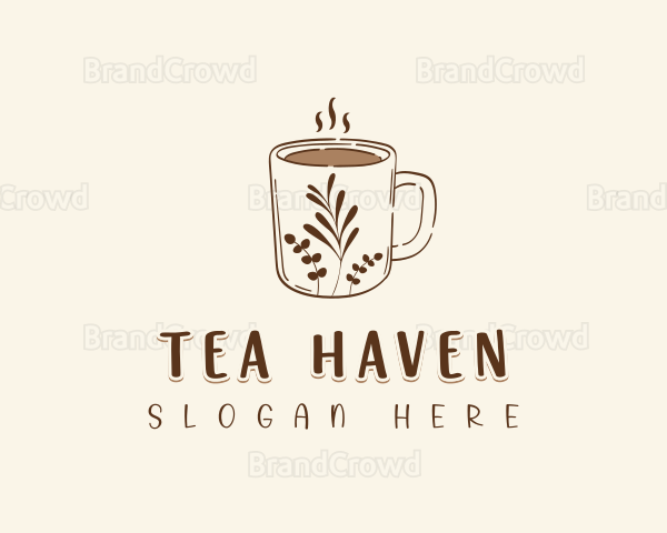 Floral Coffee Drink Logo