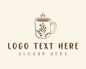 Floral Coffee Drink Logo