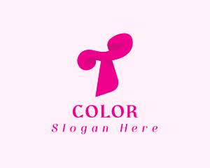 Pink Fashion Letter T Logo