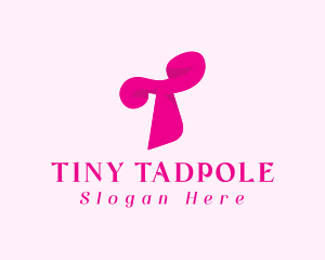 Pink Fashion Letter T logo design