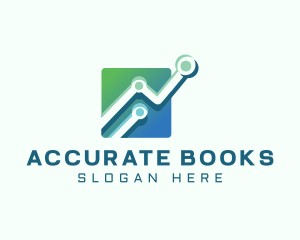 Bookkeeping - Marketing Statistic Graph logo design