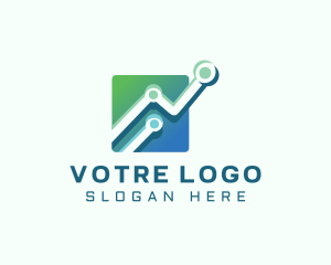 Bookkeeping - Marketing Statistic Graph logo design