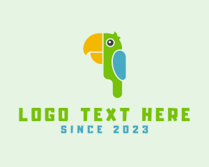 Parrot - Tropical Wildlife Parrot logo design