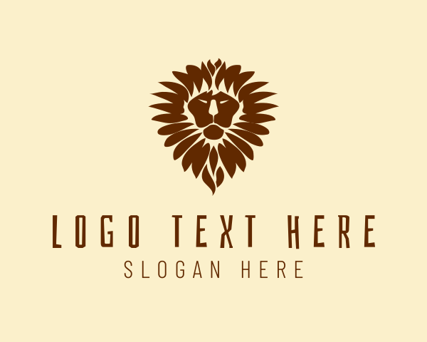 Feline - Lion Mane Safari logo design