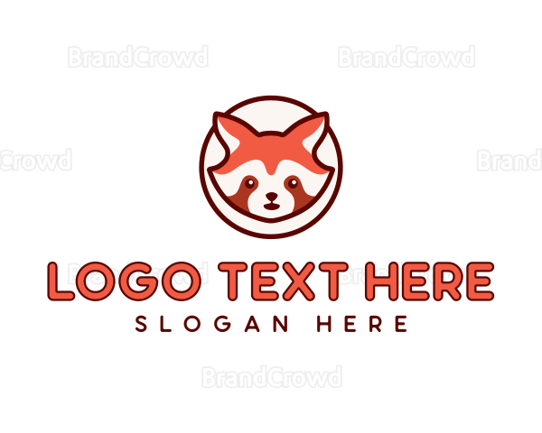 Red Panda Cute Animal Logo