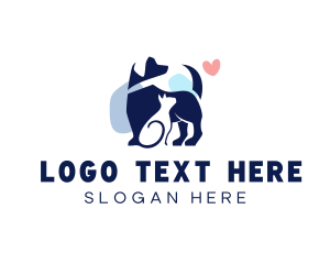 Puppy - Pet Veterinary Heart logo design