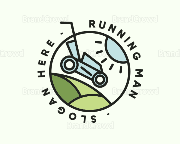 Lawn Mower Yard Badge Logo