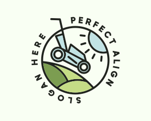 Lawn Mower Yard Badge Logo