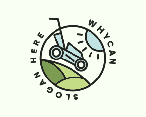 Lawn Mower Yard Badge Logo