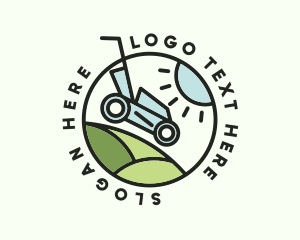 Lawn Mower Yard Badge Logo