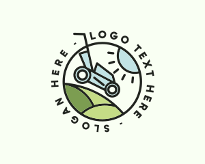Lawn Care - Lawn Mower Yard Badge logo design