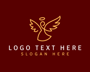 Guardian - Angel Wing Halo logo design