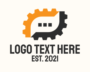 Manufacturer - Mechanical Gear Chat logo design