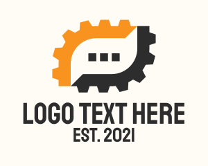 Mechanical Gear Chat  logo design
