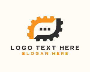 Garage - Mechanical Gear Chat logo design