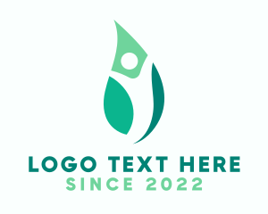 Calm - Human Leaf Holistic logo design