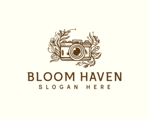 Camera Floral Photography logo design