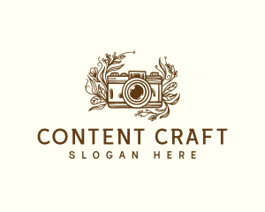 Camera Floral Photography logo design