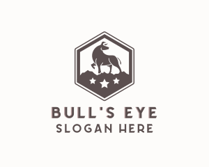 Hexagon Wild Bull logo design