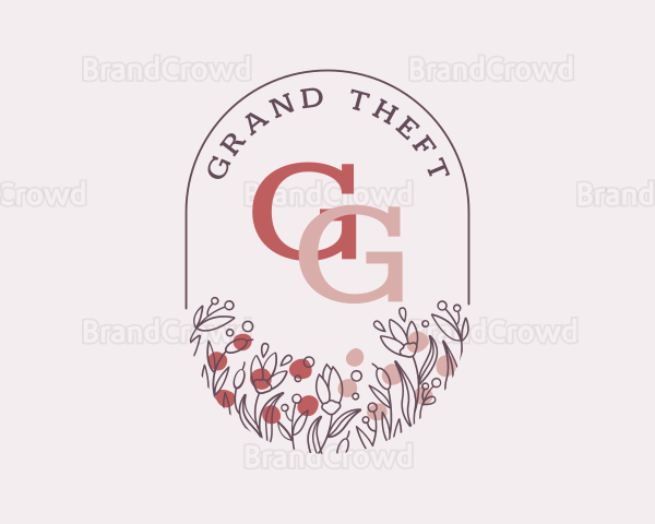 Flower Wreath Beauty Logo