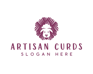 Sheep Embroidery Yarn logo design