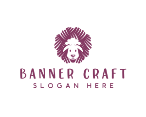 Sheep Embroidery Yarn logo design