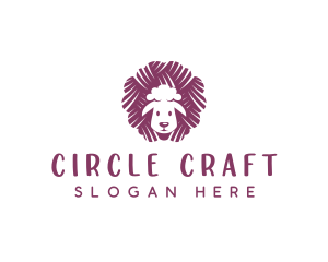 Sheep Embroidery Yarn logo design