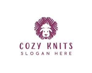 Sheep Embroidery Yarn logo design