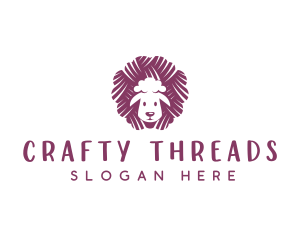 Sheep Embroidery Yarn logo design