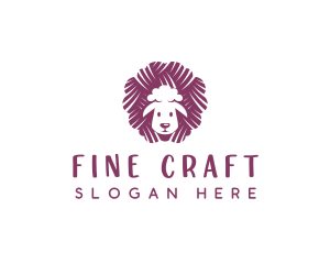 Sheep Embroidery Yarn logo design